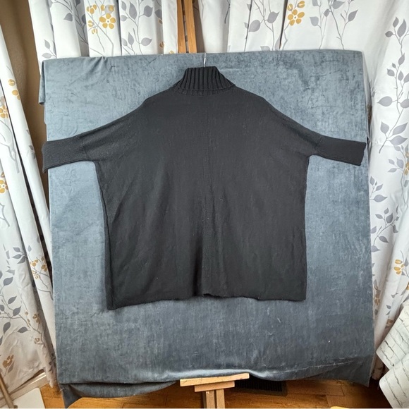 Soft Surroundings Oversized Charcoal Cowl Neck Sweater Sz Medium - Picture 7 of 10